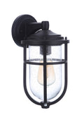 Voyage Small Outdoor Wall Lantern in Midnight Finish by Craftmade