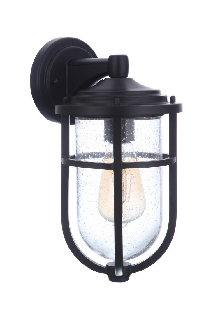 Voyage Small Outdoor Wall Lantern in Midnight Finish by Craftmade