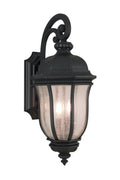 Harper Medium Outdoor Wall Lantern in Textured Black Finish by Craftmade