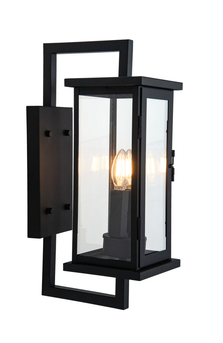 Jordan Small Outdoor Wall Lantern in Textured Black Finish by Craftmade