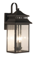 Crossbend Medium Outdoor Wall Lantern in Textured Matte Black Finish by Craftmade