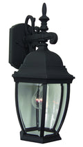 Bent Glass Cast Aluminum Medium Outdoor Wall Lantern in Textured Matte Black Finish by Craftmade