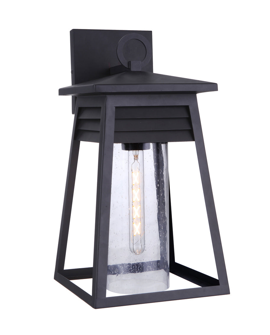 Becca Large Outdoor Wall Lantern in Textured Matte Black Finish by Craftmade