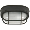 Bulkheads Cast Aluminum Small Outdoor Flush Mount Ceiling Light in Textured Matte Black Finish by Craftmade