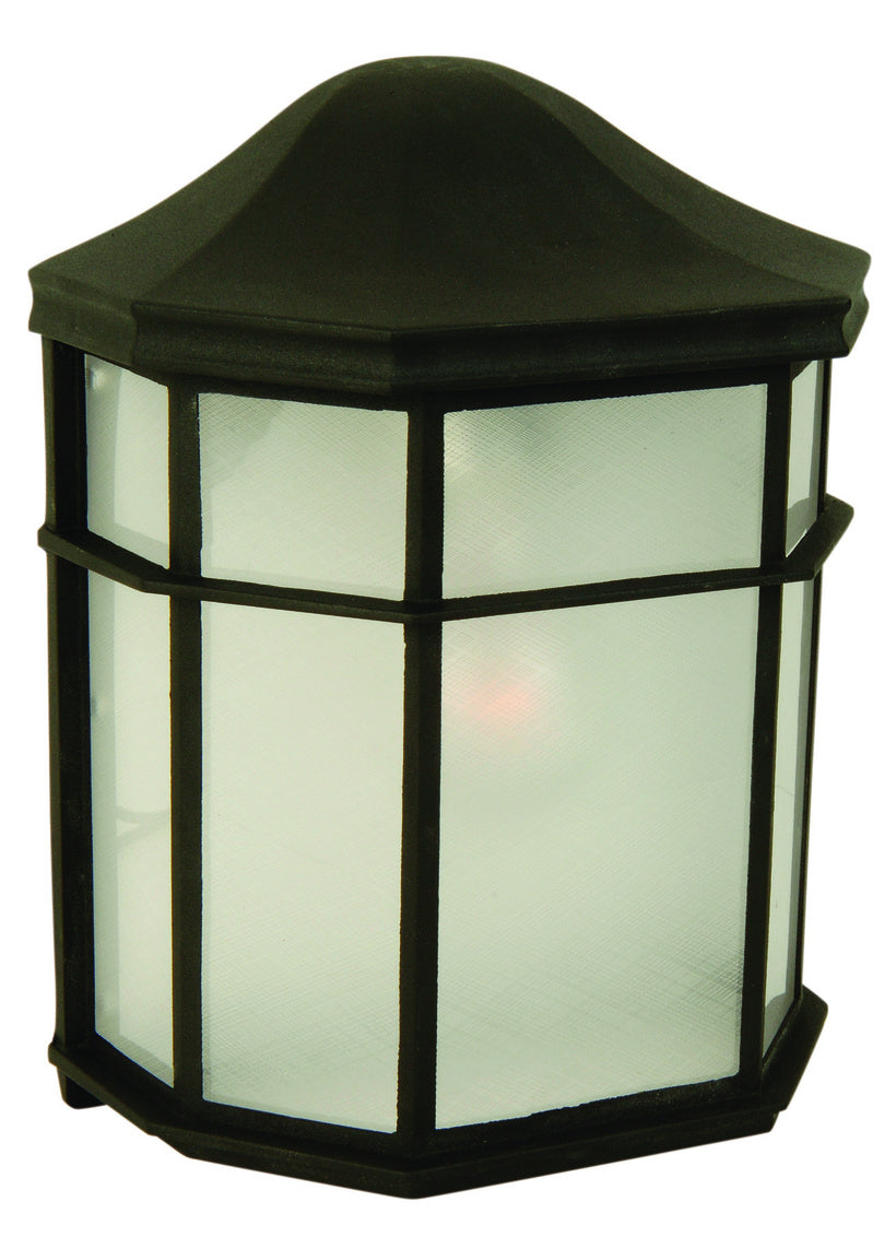 Contractor's Cast Aluminum Small Outdoor Wall Lantern in Textured Matte Black Finish by Craftmade
