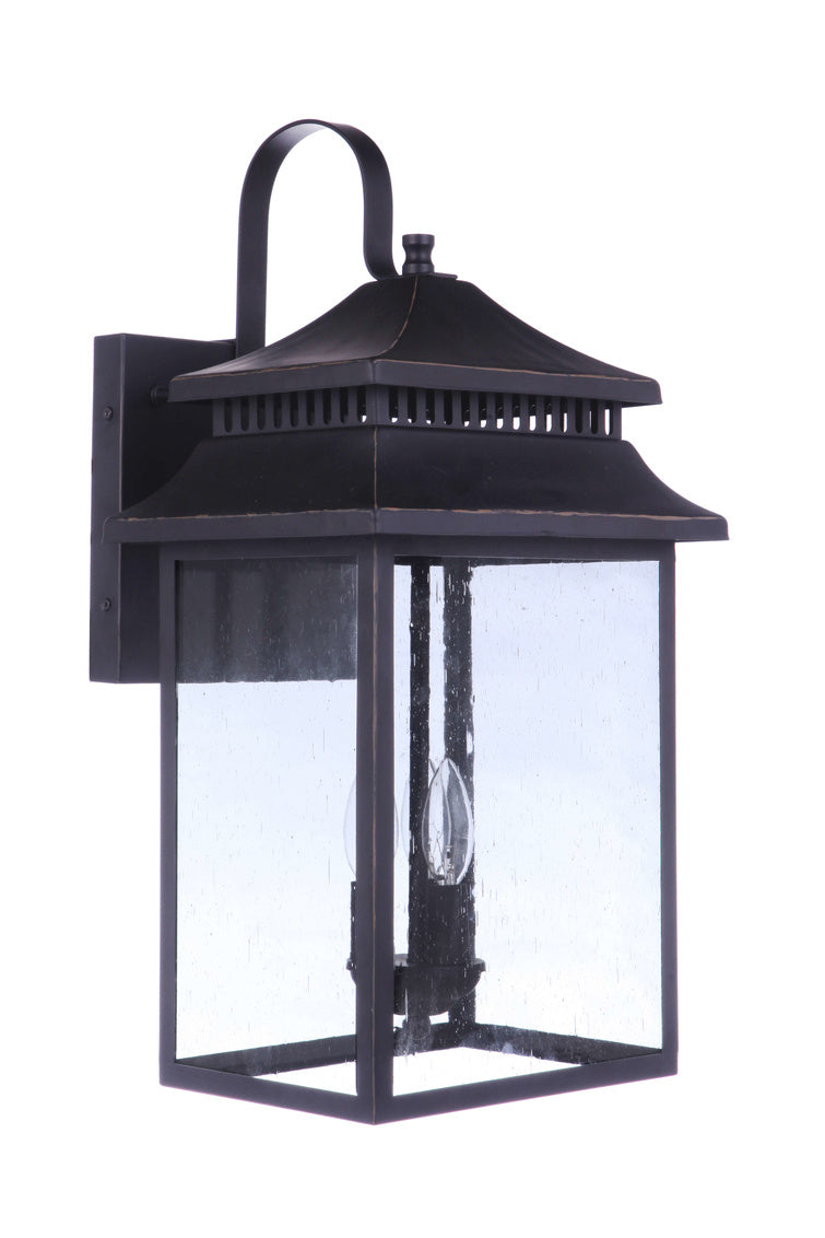 Crossbend X-Large Outdoor Wall Lantern in Bronze Finish by Craftmade