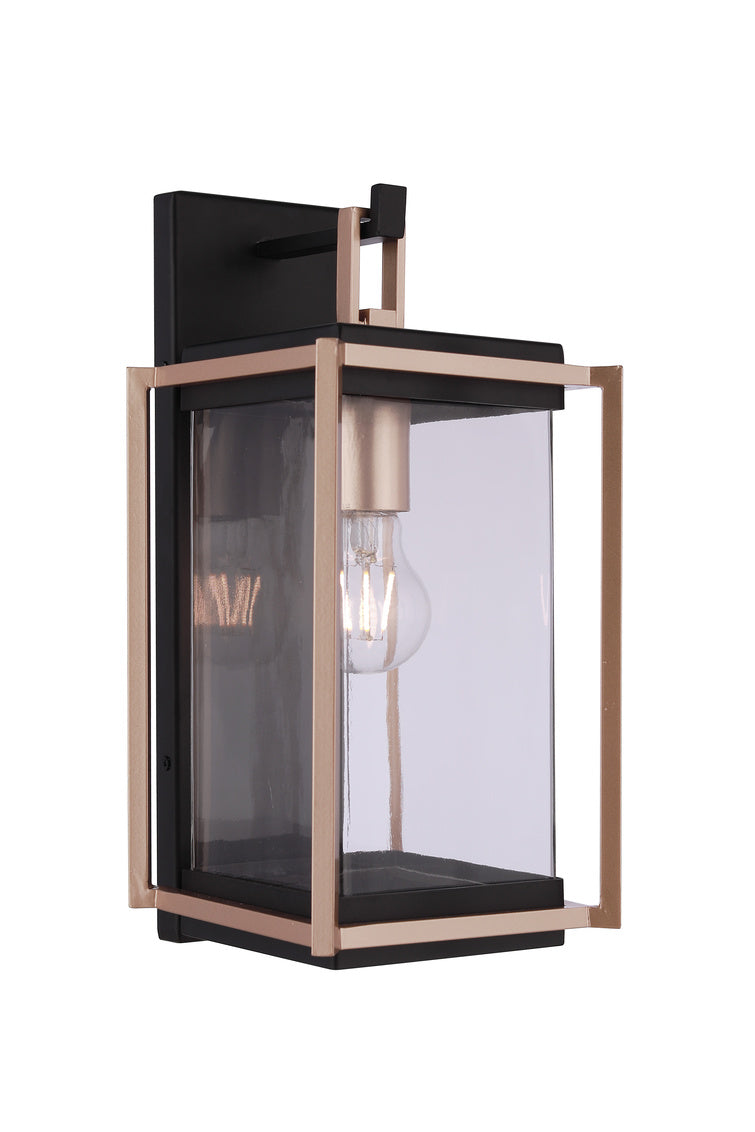 Metalwork Small Outdoor Wall Lantern in Midnight Finish by Craftmade