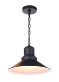 Singleton Medium Outdoor Wall Lantern in Midnight Finish by Craftmade