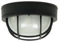 Bulkheads Cast Aluminum Large Outdoor Flush Mount Ceiling Light in Textured Matte Black Finish by Craftmade