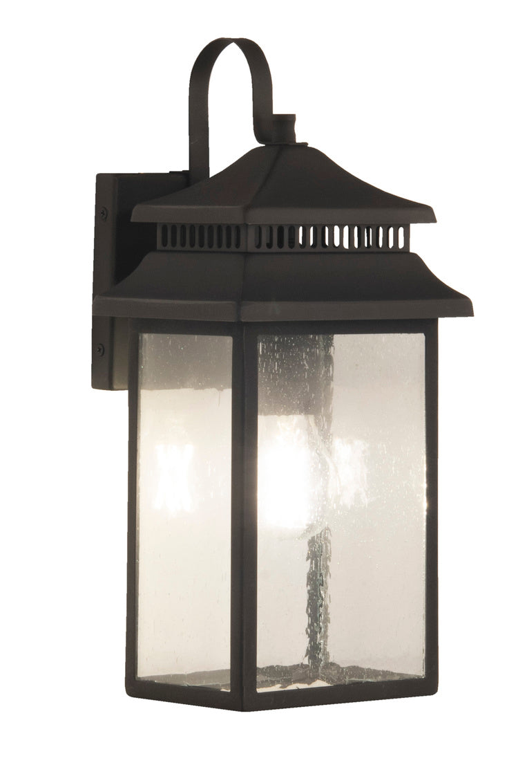Crossbend Small Outdoor Wall Lantern in Bronze Finish by Craftmade