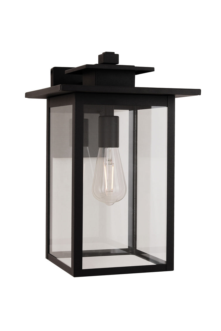 Rock Creek Large Outdoor Wall Lantern in Textured Black Finish by Craftmade