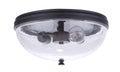 Sivo 2 Light Outdoor Flush Mount Ceiling Light in Midnight Finish by Craftmade