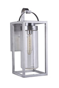 Neo Medium Outdoor Wall Lantern in Satin Aluminum Finish by Craftmade