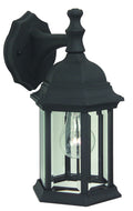 Hex Style Cast Aluminum Medium Outdoor Wall Lantern in Textured Matte Black Finish by Craftmade