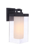 Hayner Medium Outdoor Wall Lantern in Midnight Finish by Craftmade