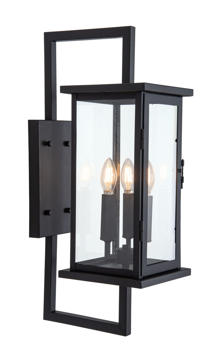 Jordan Medium Outdoor Wall Lantern in Textured Black Finish by Craftmade