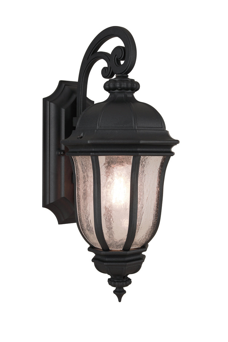 Harper Small Outdoor Wall Lantern in Textured Black Finish by Craftmade