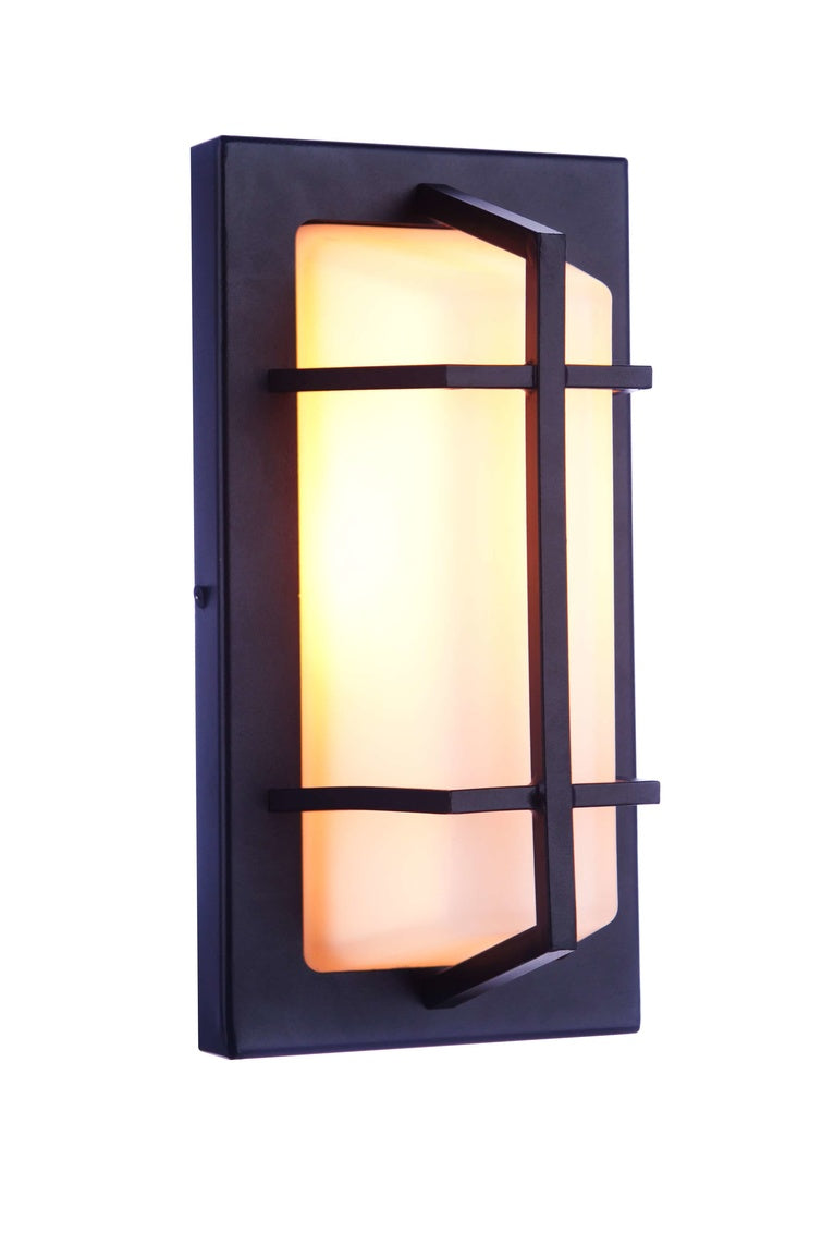 Bulkhead Rectangular Small Outdoor Wall Lantern in Textured Black Finish by Craftmade