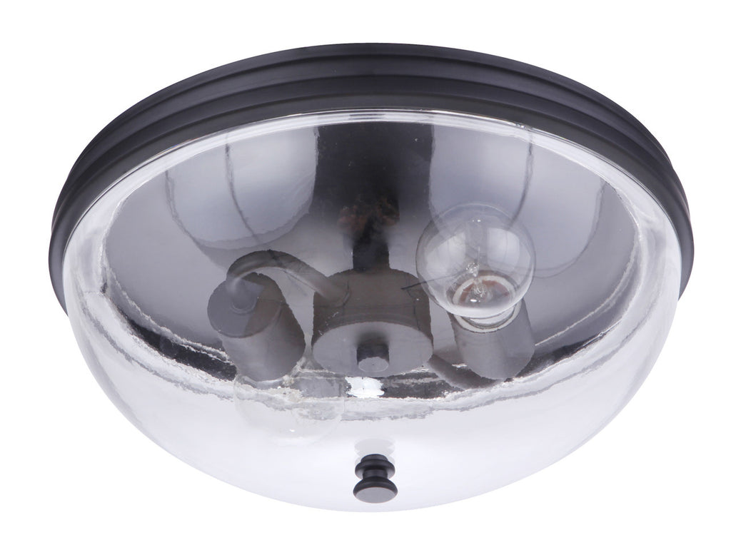 Sivo 2 Light Outdoor Flush Mount Ceiling Light in Midnight Finish by Craftmade