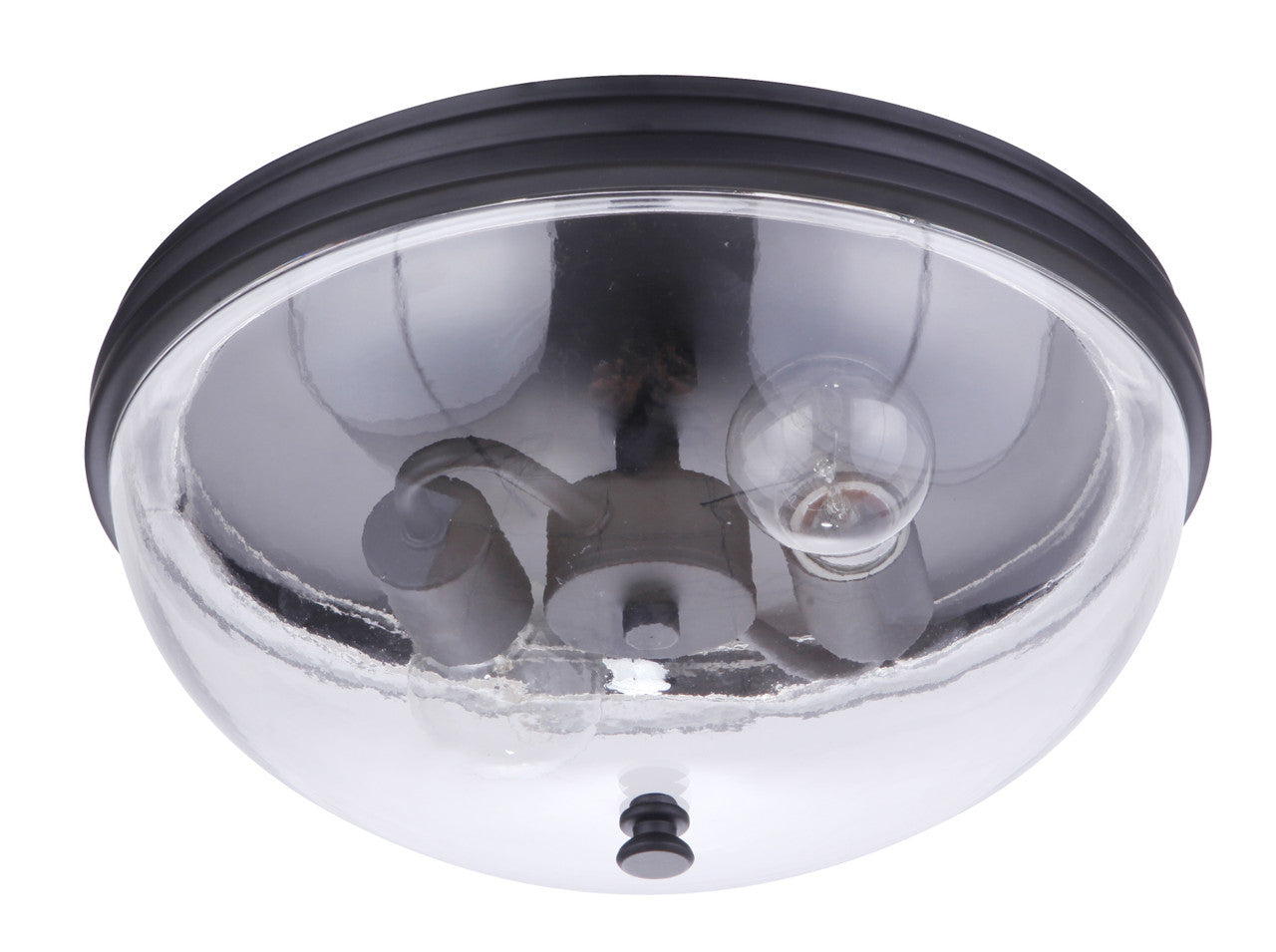 Sivo 2 Light Outdoor Flush Mount Ceiling Light in Midnight Finish by Craftmade