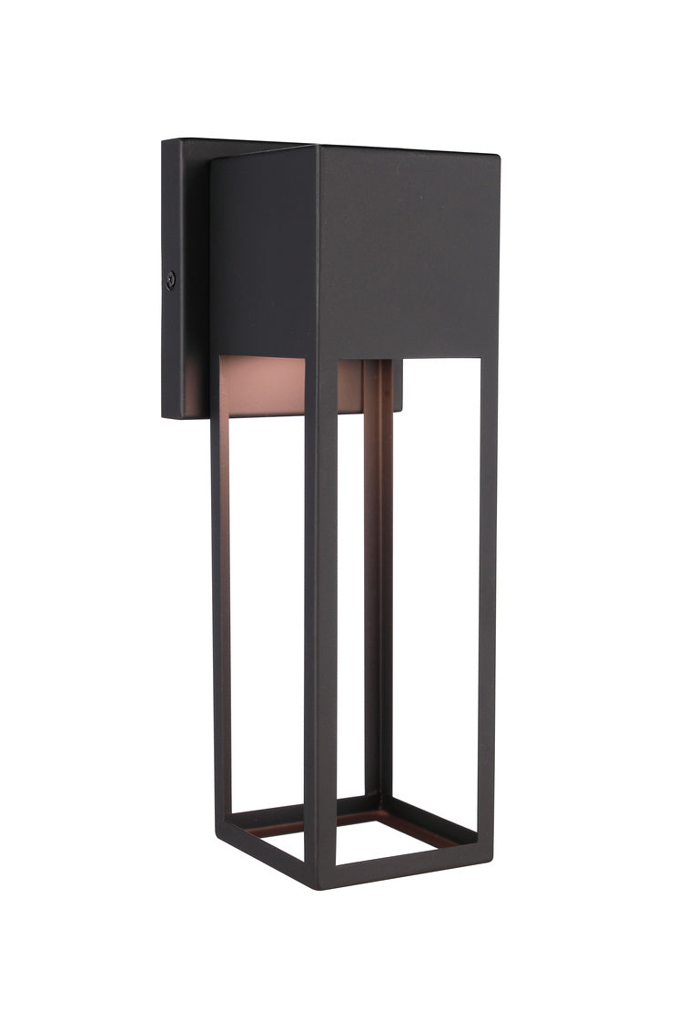 Notable Small Outdoor Wall Lantern in Midnight Finish by Craftmade