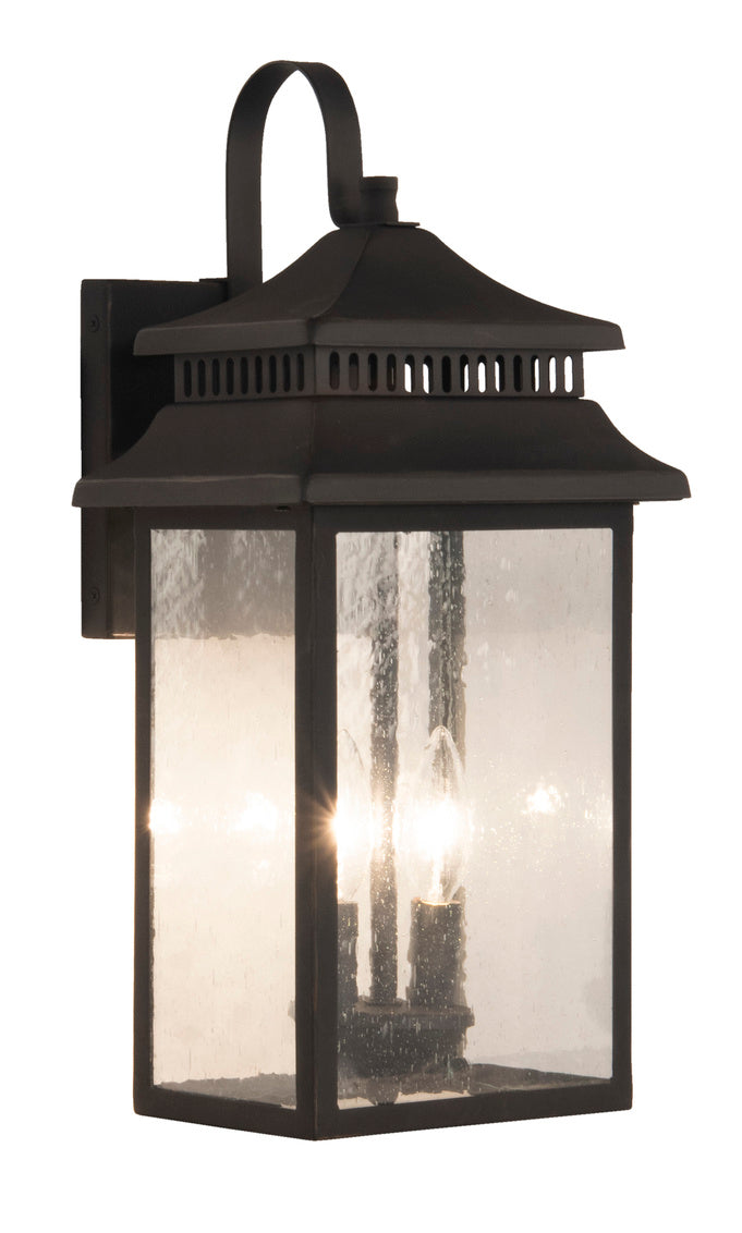 Crossbend Medium Outdoor Wall Lantern in Bronze Finish by Craftmade