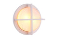 Bulkhead Round Small Outdoor Wall Lantern in Textured White Finish by Craftmade