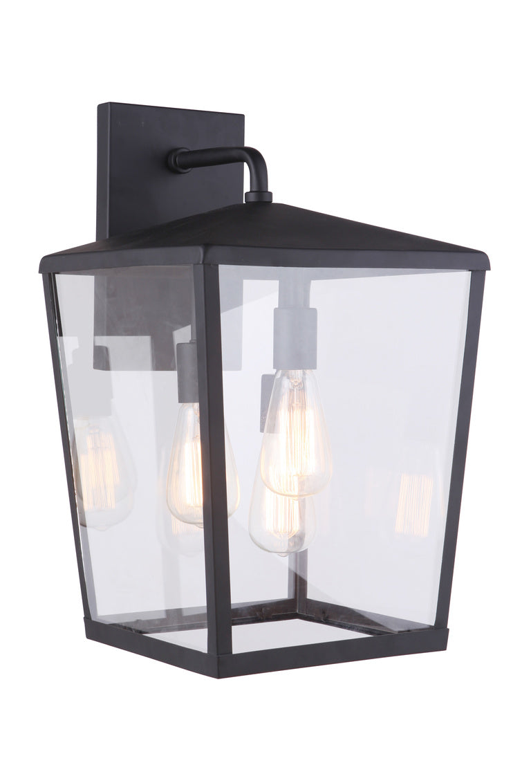 Olsen Large Outdoor Wall Lantern in Midnight Finish by Craftmade
