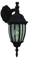 Bent Glass Cast Aluminum Small Outdoor Wall Lantern in Textured Matte Black Finish by Craftmade