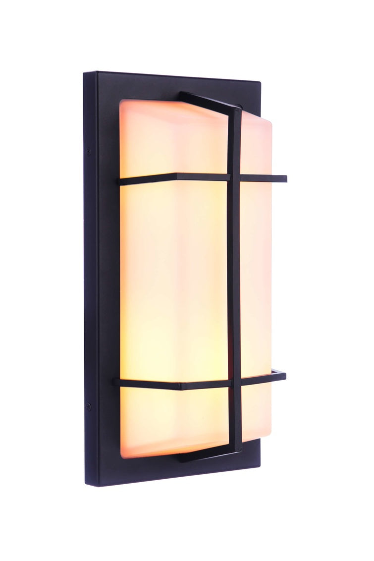 Bulkhead Rectangular Medium Outdoor Wall Lantern in Textured Black Finish by Craftmade