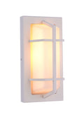 Bulkhead Rectangular Small Outdoor Wall Lantern in Textured White Finish by Craftmade