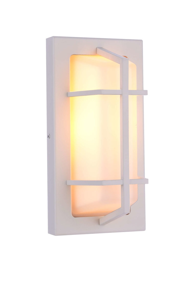 Bulkhead Rectangular Small Outdoor Wall Lantern in Textured White Finish by Craftmade