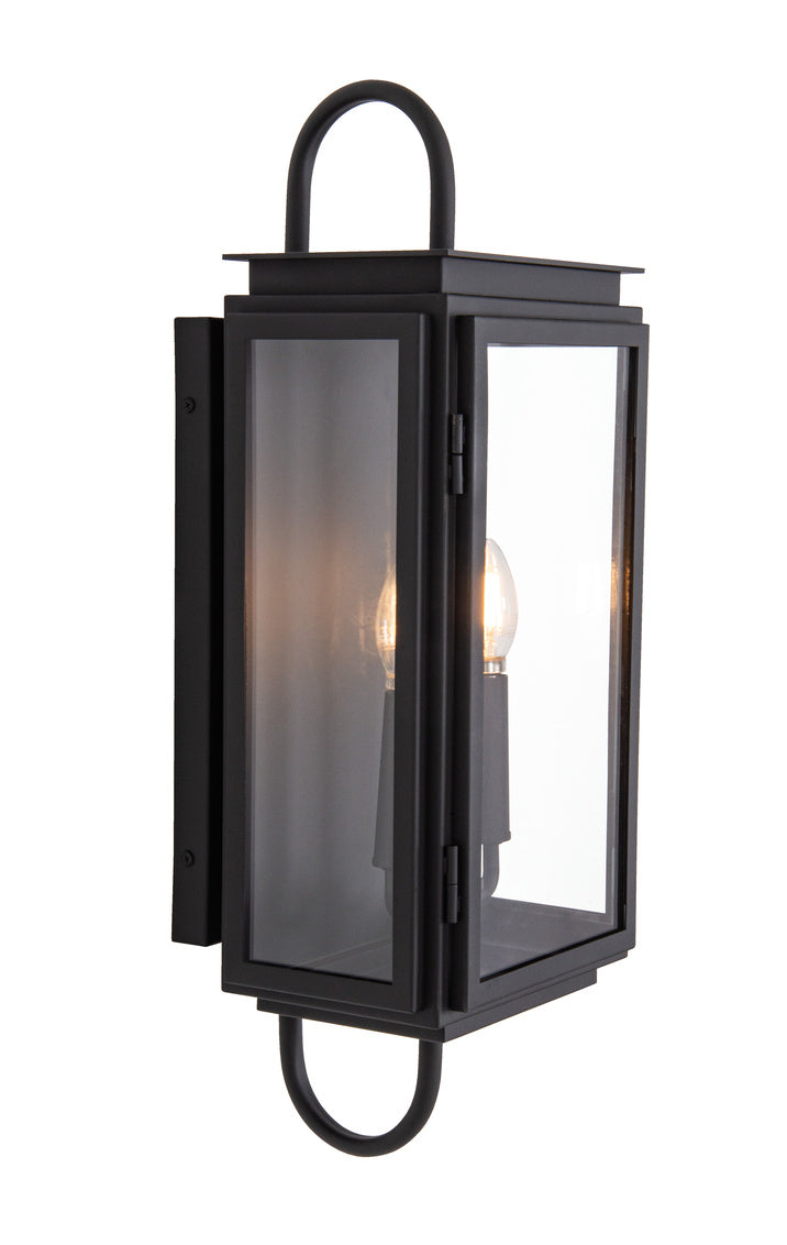 Irving Medium Outdoor Wall Lantern in Textured Black Finish by Craftmade
