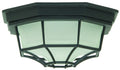 Bulkheads Cast Aluminum Small Outdoor Flush Mount Ceiling Light in Textured Matte Black Finish by Craftmade