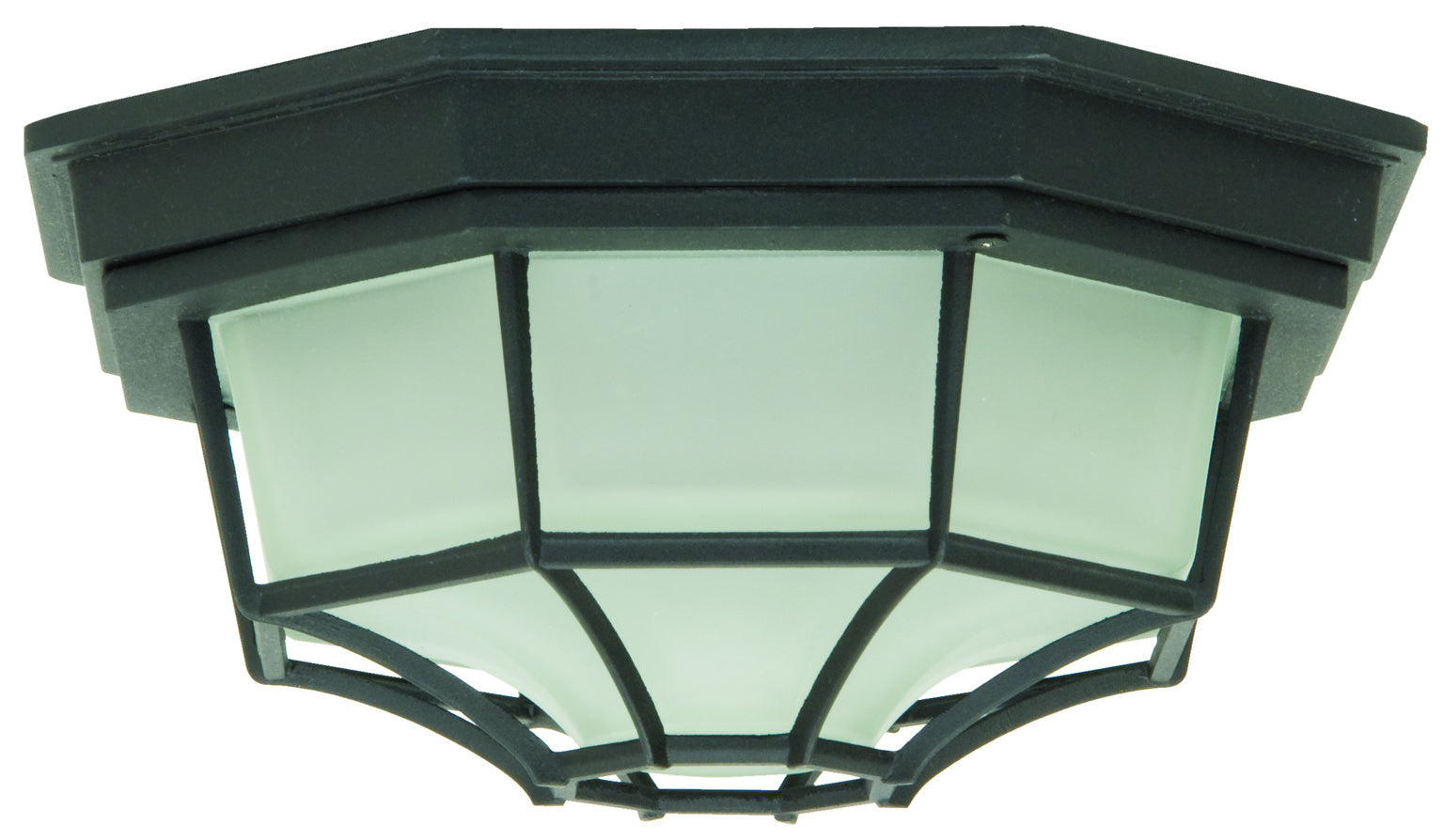 Bulkheads Cast Aluminum Small Outdoor Flush Mount Ceiling Light in Textured Matte Black Finish by Craftmade