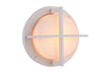Bulkhead Round Medium Outdoor Wall Lantern in Textured White Finish by Craftmade