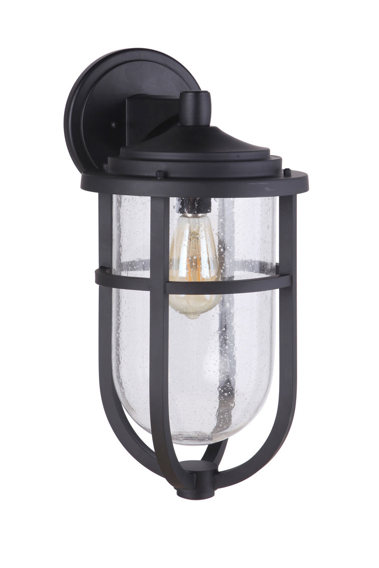 Voyage Large Outdoor Wall Lantern in Midnight Finish by Craftmade