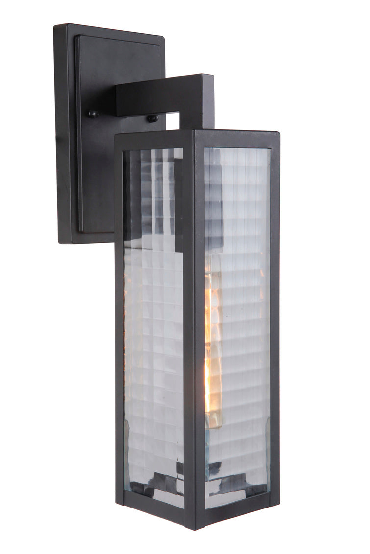 Deka Medium Outdoor Wall Lantern in Midnight Finish by Craftmade