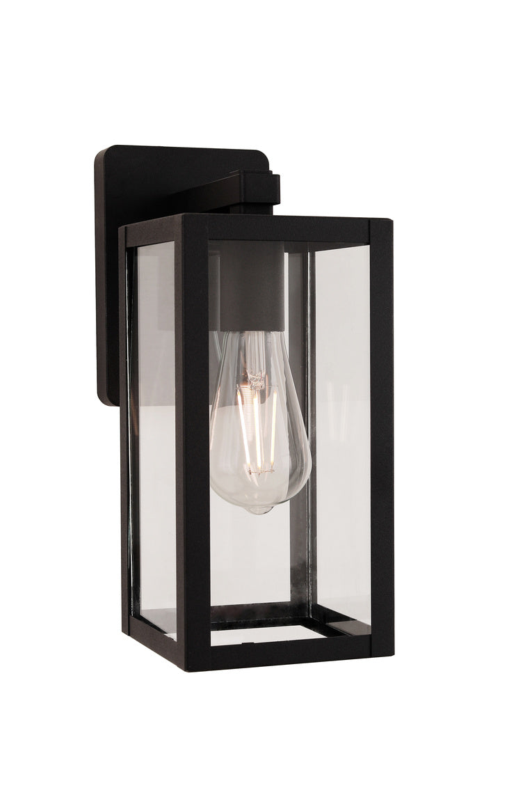 Harris Small Outdoor Wall Lantern in Textured Black Finish by Craftmade