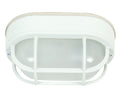 Bulkheads Cast Aluminum Small Outdoor Flush Mount Ceiling Light in White Finish by Craftmade