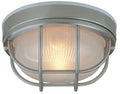 Bulkheads Cast Aluminum Large Outdoor Flush Mount Ceiling Light in Stainless Steel Finish by Craftmade