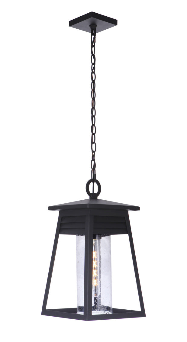 Becca Medium Outdoor Hanging Lantern in Textured Matte Black Finish by Craftmade