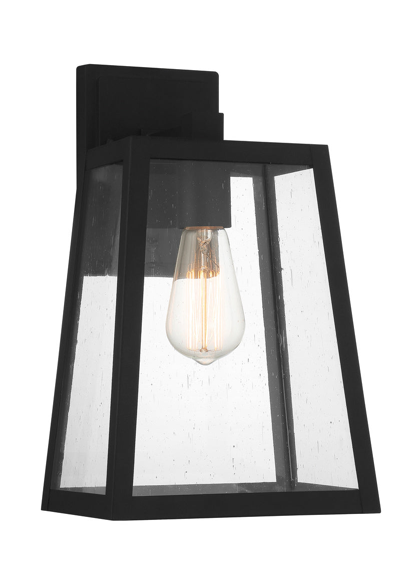 Dunn Large Outdoor Wall Lantern in Textured Matte Black Finish by Craftmade