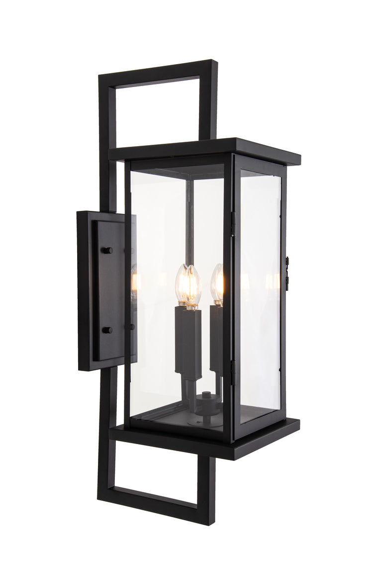 Jordan Large Outdoor Wall Lantern in Textured Black Finish by Craftmade