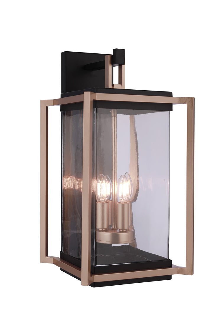 Metalwork Large Outdoor Wall Lantern in Midnight Finish by Craftmade
